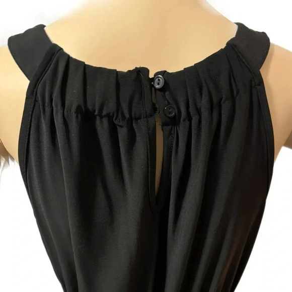 Sami & Jo Womens Sz Small Maxi Dress Sleeveless Halter Color Block Black Pink - Picture 5 of 10